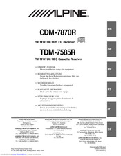 ALPINE CDM-7870R Owner's Manual