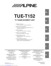 ALPINE TUE-T152 Owner's Manual