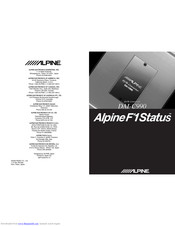 ALPINE F1 Status DAI-C990 Owner's Manual