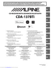 ALPINE CDA-137BTI Owner's Manual