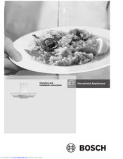 Bosch Cooker hood Operating And Installation Instructions