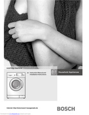 BOSCH Washing Machine Instruction Manual And Installation Instructions