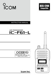 ICOM IC-F61-L Instruction Manual
