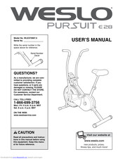 Weslo Pursuit E 28 Bike User Manual