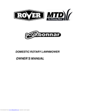 MTD DOMESTIC ROTARY LAWNMOWER Owner's Manual