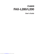 CANON FAX-L280 User Manual
