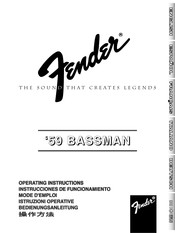 Fender Bassman '59 Operating Instructions Manual