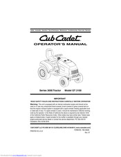 Cub Cadet GT 3100 Operator's Manual