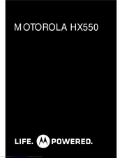 Motorola HX550 User Manual