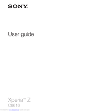 Sony Xperia Z C6616 User Manual