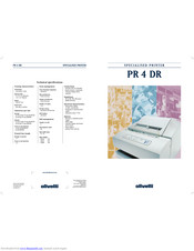Olivetti PR4 DR Quick Manual