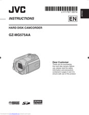 JVC GZ-MG575AA Instructions Manual