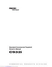 Precor C932i Owner's Manual