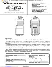 Vertex Standard VX-420 Series Service Manual