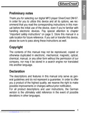 SilverCrest DM-67 Instructions Manual