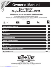 Tripp Lite SmartOnline SU10000RT3U2TF Owner's Manual