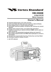 Vertex Standard VM-3500E Owner's Manual