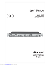 Alto X40 User Manual