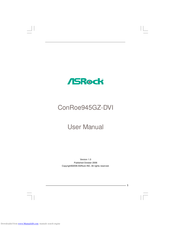 ASROCK ConRoe945GZ-DVI User Manual