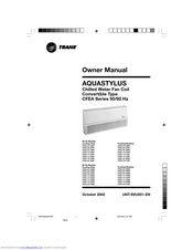 Trane CFEA 20 CLM1 Owner's Manual