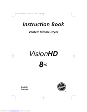 HOOVER 8 kg Vision HD Instruction Book