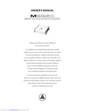 JL Audio M2250 Owner's Manual
