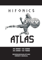 Hifonics Atlas AX2400D Ower's Manual