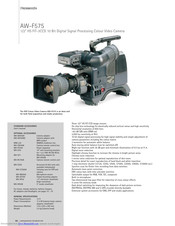 Panasonic AWF575 - COLOR CAMERA Specification Sheet