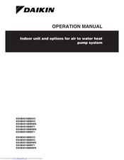 Daikin EKHBX016BB6T1 Operation Manual