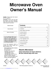 maytag 8112P201-60 Owner's Manual