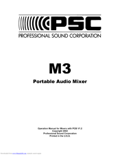 PSC M3 Operation Manual