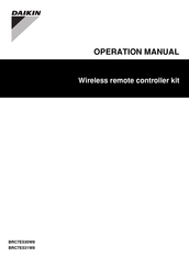 Daikin BRC7E531W8 Operation Manual