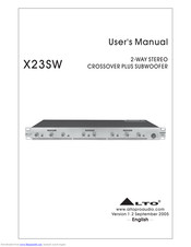Alto X23SW User Manual
