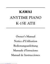 Kawai K-15E ATII Owner's Manual