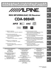 Alpine CDA-9884R Owner's Manual