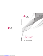 LG CX670 User Manual