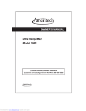 AMERITECH Ultra RangeMax 1980 Owner's Manual