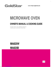 Goldstar MA825W Owner's Manual & Cooking Manual