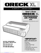 Oreck air purifier User Manual