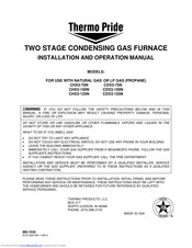 Thermo Pride CDX3-125N Installation And Operation Manual