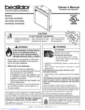 Heatilator Aveo ADVR3428I Owner's Manual Installation And Operation