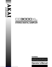 Akai CD3000XL Operator's Manual
