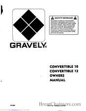 Gravely CONVERTIBLE 10 Owner's Manual