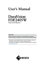 Eizo DuraVision FDF2405W User Manual