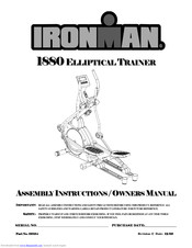 Ironman Fitness 1880 Assembly Instructions & Owner's Manual
