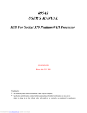 Intel 695AS User Manual