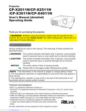 Hitachi CP-X3011N User Manual