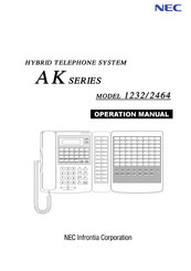 NEC 1232 Operation Manual
