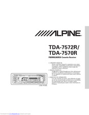 Alpine TDA-7572R Owner's Manual