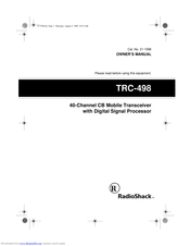 Radio Shack TRC-498 Owner's Manual